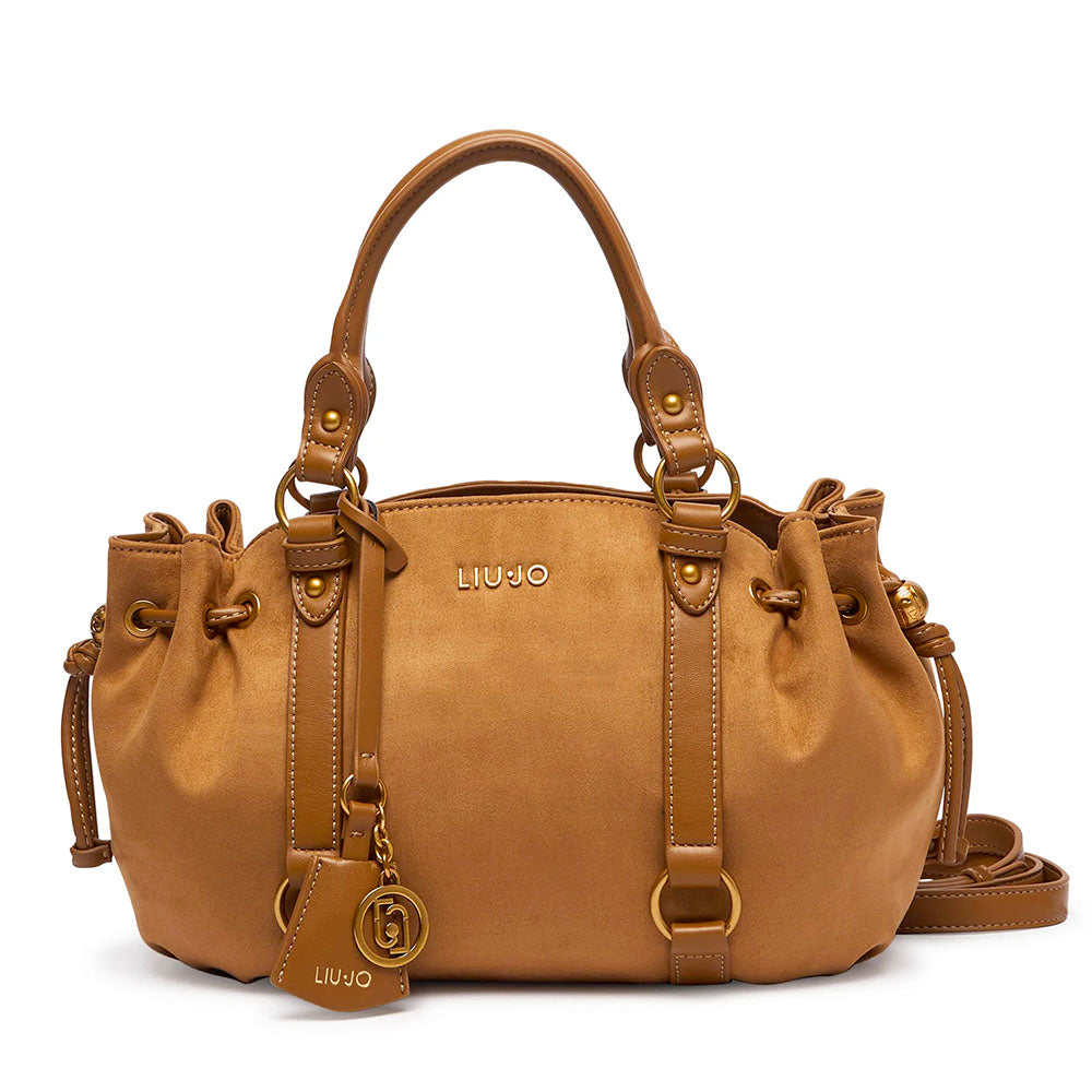 Bauletto Donna a Mano LIU JO in Tessuto effetto Camoscio Beige