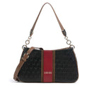 Borsa Donna a Spalla LIU JO Nera con Logo Embossed All Over