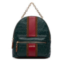 Zaino Donna LIU JO in Ecopelle Verde Foresta con Logo Embossed All Over
