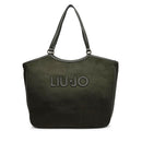 Maxi Tote Bag Donna LIU JO in Microfibra effetto Camoscio Verde Foresta