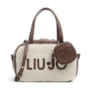 Bauletto Donna a Mano Small LIU JO in Tessuto effetto Teddy color Crema