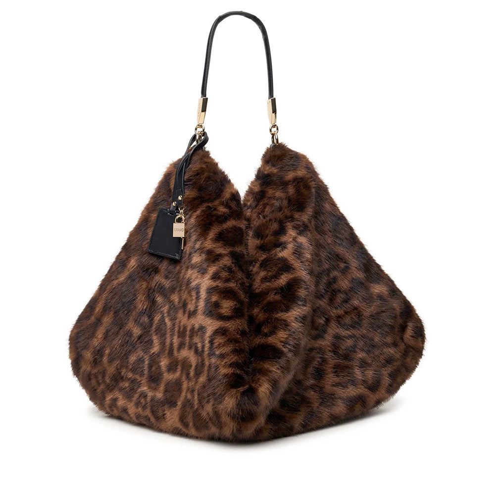 Maxi Borsa Donna a Spalla LIU JO in Pelliccia Sintetica stampa Animalier