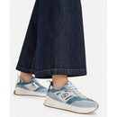 Sneakers Platform Donna LIU JO Maxi Wonder 97 in Denim Stampa Floreale Azzurro
