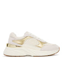 Sneakers Donna LIU JO LJ01 01 in Suede e Mesh Milk e Light Gold