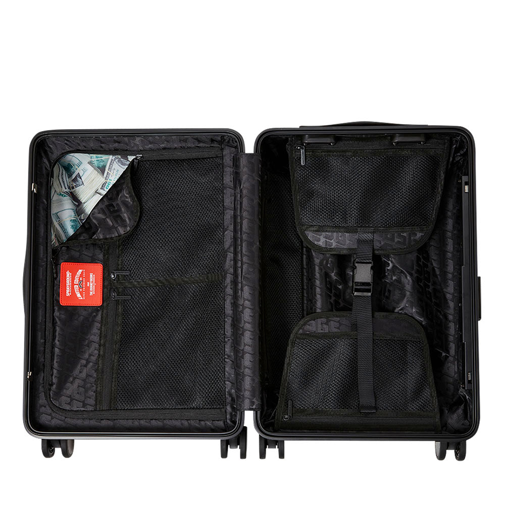 Sprayground Sharks in Paris WTF Bubbly Black Check Trolley – Unisex, Schwarz