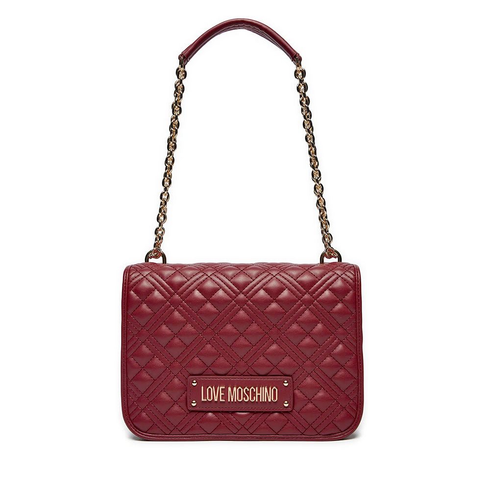 Borsa Donna a Spalla e Tracolla LOVE MOSCHINO linea Quilted Rosso Vino