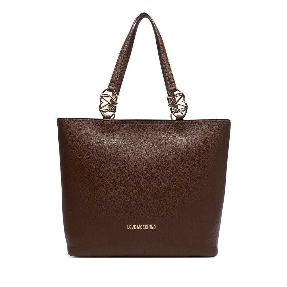 Shopping Bag Donna LOVE MOSCHINO linea Jewel Marrone