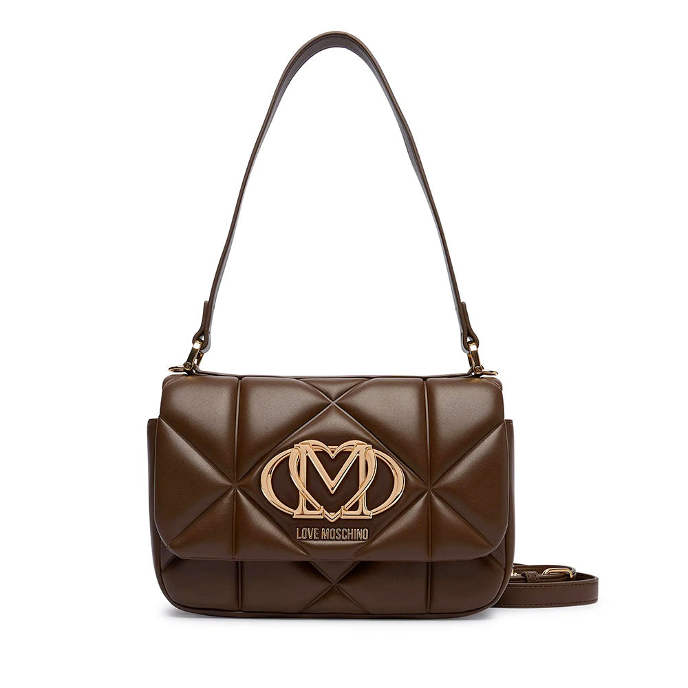 Borsa Donna Sottospalla LOVE MOSCHINO linea Embossed Marrone