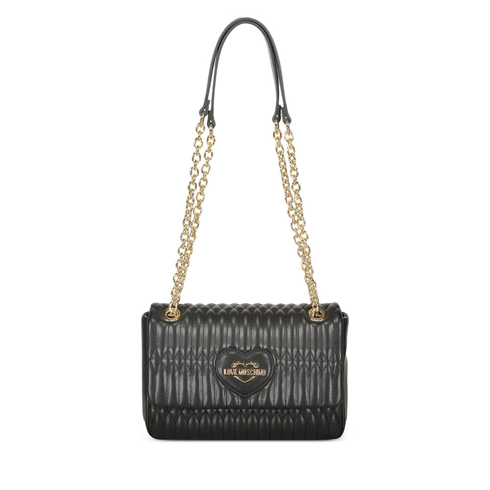 Borsa Donna a Spalla e a Tracolla LOVE MOSCHINO linea Bubby Love in Ecopelle Nera