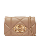 Clutch Trapuntata con Tracolla LOVE MOSCHINO linea Embossed color Sabbia