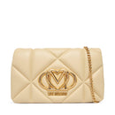 Clutch Trapuntata con Tracolla LOVE MOSCHINO linea Embossed color Burro