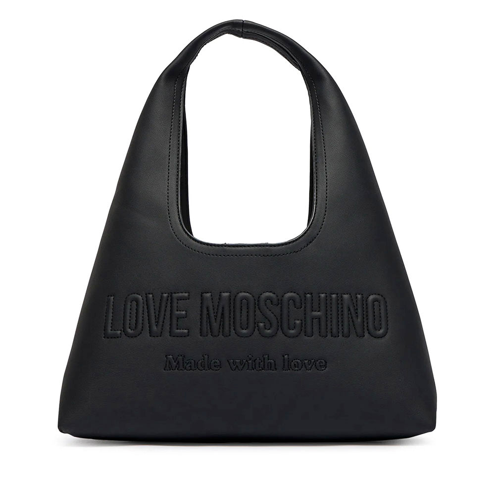 Hobo Bag Donna LOVE MOSCHINO in Ecopelle Nera