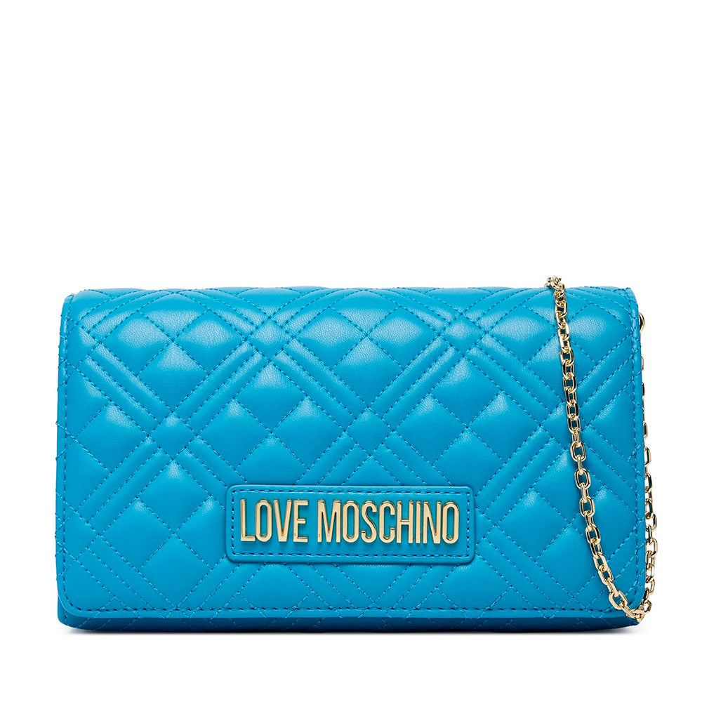 Clutch Donna con Tracolla LOVE MOSCHINO linea Smart Daily Quilted Turchese