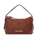 Borsa Donna Hobo Media LOVE MOSCHINO linea Signature Zip in Velour color Cuoio