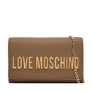 Clutch Donna con Tracolla LOVE MOSCHINO linea Smart Daily Bag Lettering Logo color Fango