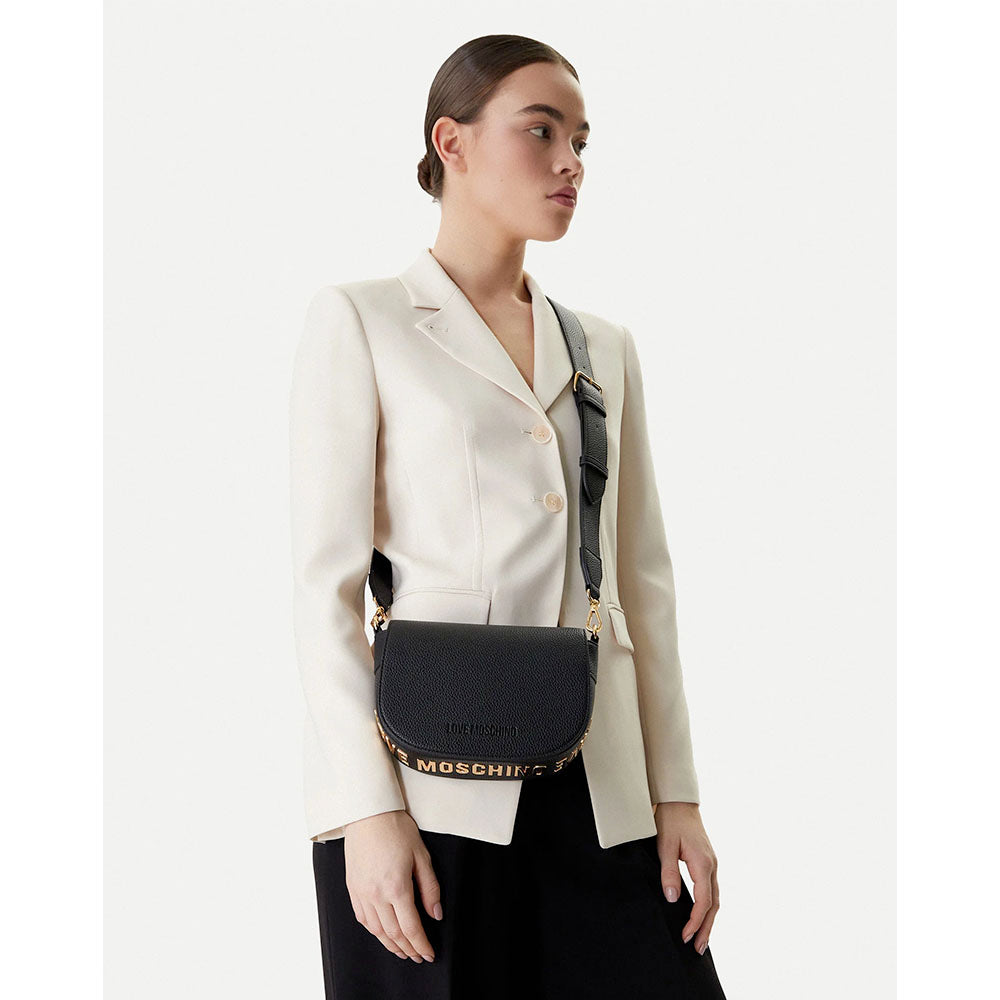 Borsa Donna a Tracolla LOVE MOSCHINO linea Giant Logo Nero