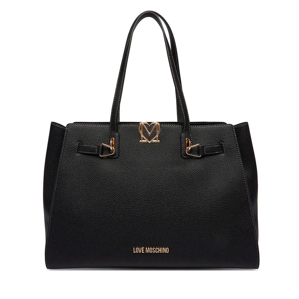 Shopping Bag Donna LOVE MOSCHINO linea Soft Sculpt Nera