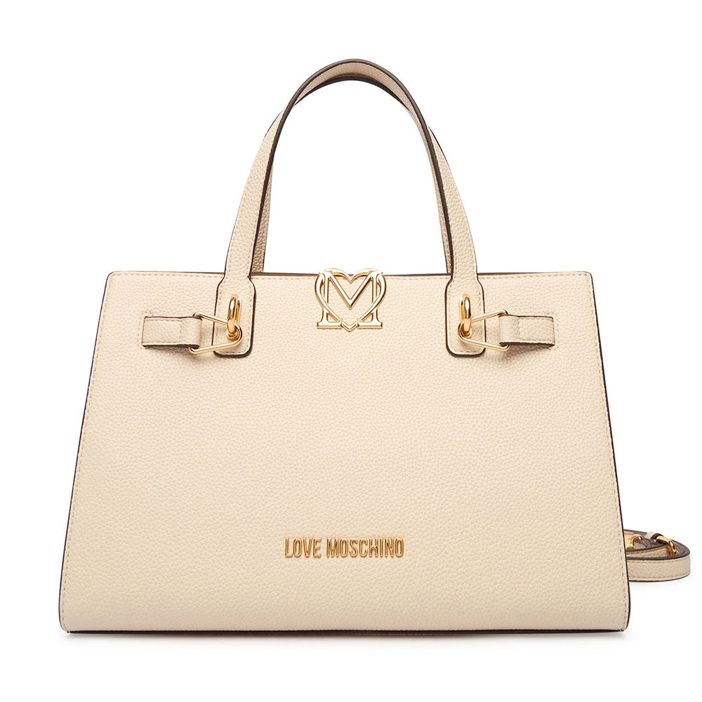 Borsa Donna a Mano LOVE MOSCHINO linea Soft Sculpt Avorio
