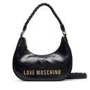 Mini Hobo Bag Donna LOVE MOSCHINO linea Twirl in Pelle Nera