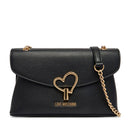 Borsa Donna a Spalla e Tracolla LOVE MOSCHINO linea Heart Turnlock Nera