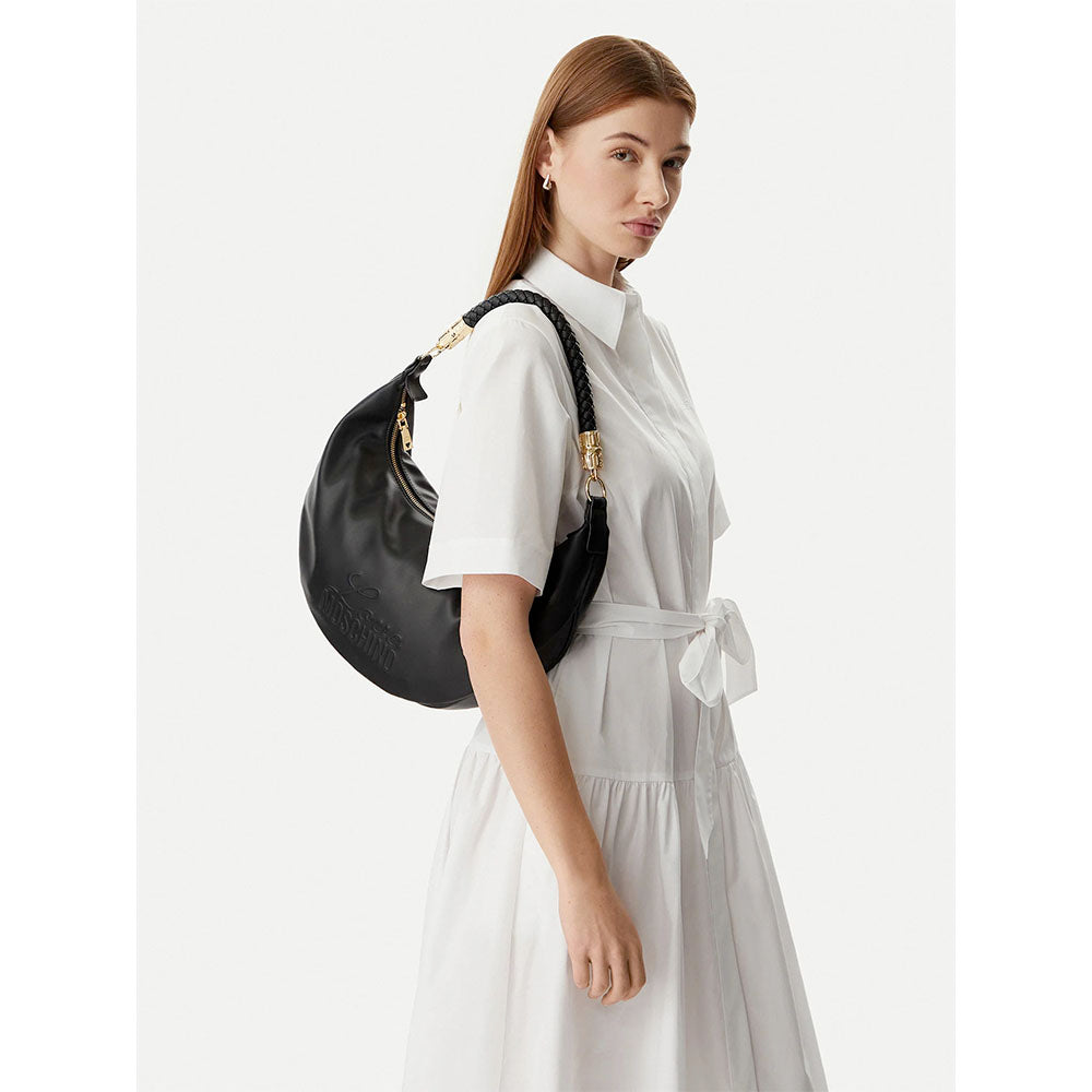 Hobo Bag Donna LOVE MOSCHINO in Ecopelle Nera