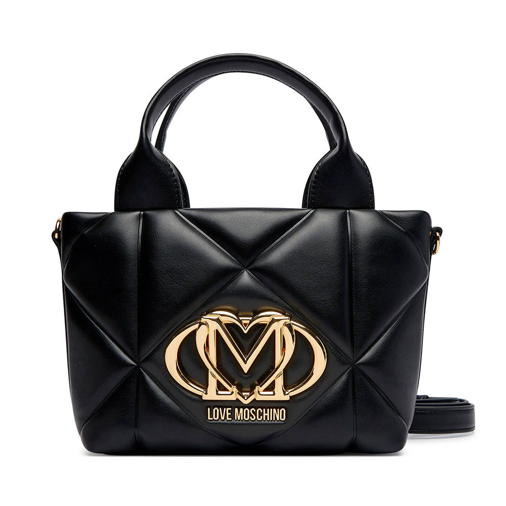 Damen-Handtasche Mini LOVE MOSCHINO Linie Embossed Schwarz
