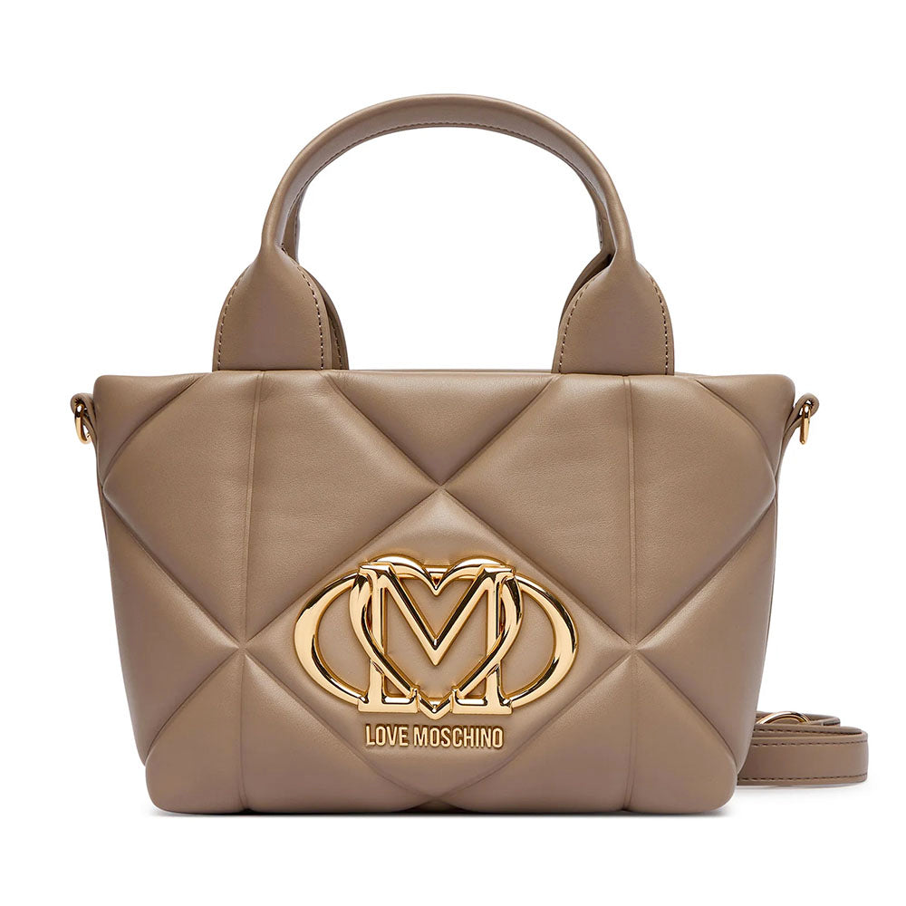 Mini Borsa Donna a Mano LOVE MOSCHINO linea Embossed color Sabbia