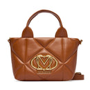 Mini Borsa Donna a Mano LOVE MOSCHINO linea Embossed color Noce