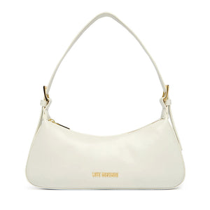 Damen-Schultertasche LOVE MOSCHINO aus weißem Kunstleder Soft