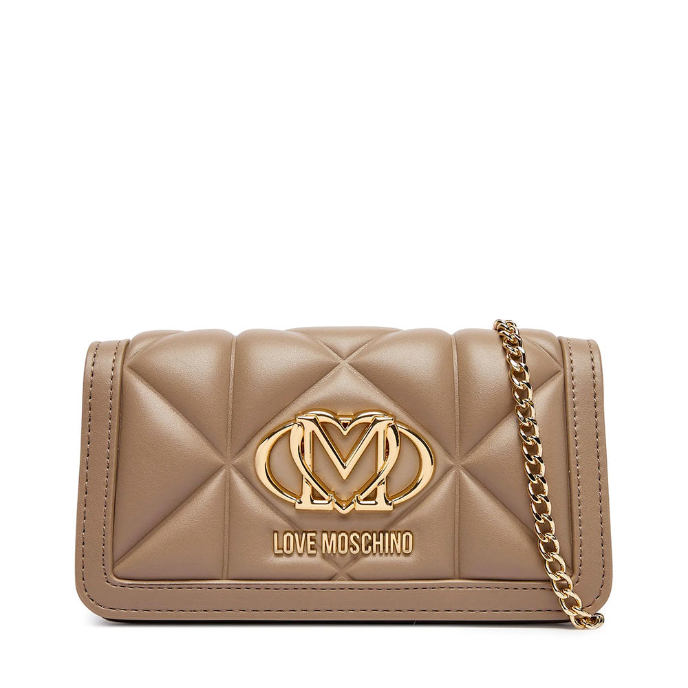 Clutch Trapuntata Donna LOVE MOSCHINO linea Embossed color Sabbia