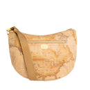 Borsa Donna Mezzaluna Grande 1A Classe Alviero Martini linea Soft Petals in Tessuto Soft Geo Classic e Giallo Pastello LE54