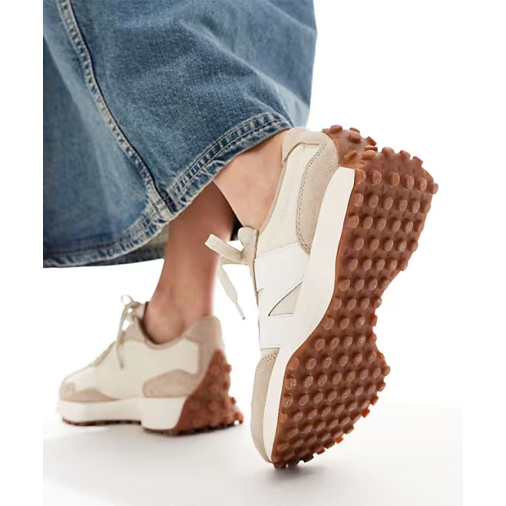 Sneakers Donna NEW BALANCE 327 in Tessuto Tecnico e Suede colore Beige