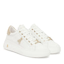 Sneakers Platform PATRIZIA PEPE Girl in Pelle Bianca con Logo Gioiello