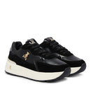 Sneakers Running PATRIZIA PEPE Girl linea Fly Run in Pelle e Suede Nero Platino
