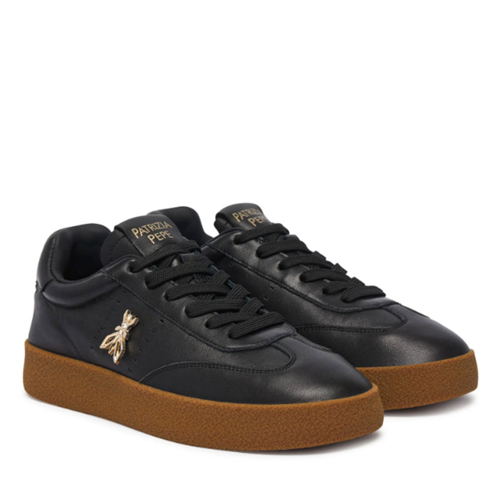 Sneakers Platform PATRIZIA PEPE Girl linea Fly Crep in Pelle Nera