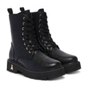 Anfibi PATRIZIA PEPE Girl linea Fly Cult Strass in Pelle Nera