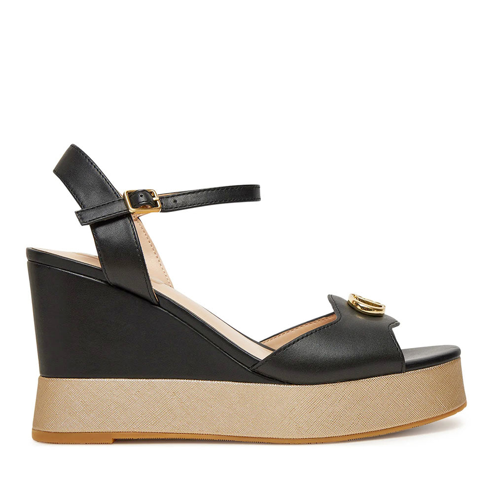 Sandali con Zeppa LIU JO Karen 11 in Pelle Nera