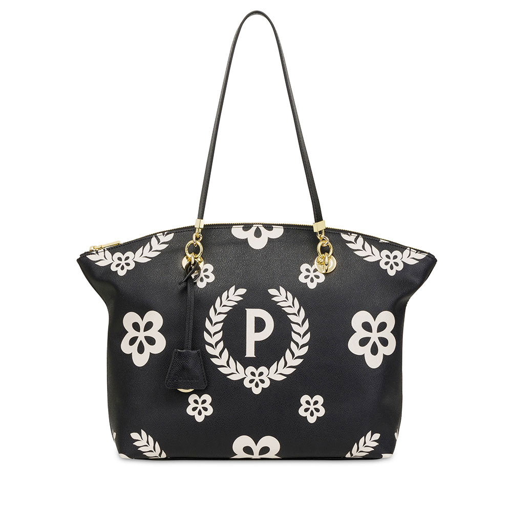 Shopping Bag POLLINI linea Day Si! Heritage Nero e Bianco