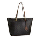 Shopping Bag Donna POLLINI linea Heritage Logo Classic Nero e Marrone