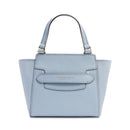 Damen-Henkeltasche THE BRIDGE Modell Lucrezia aus aquablauem Leder
