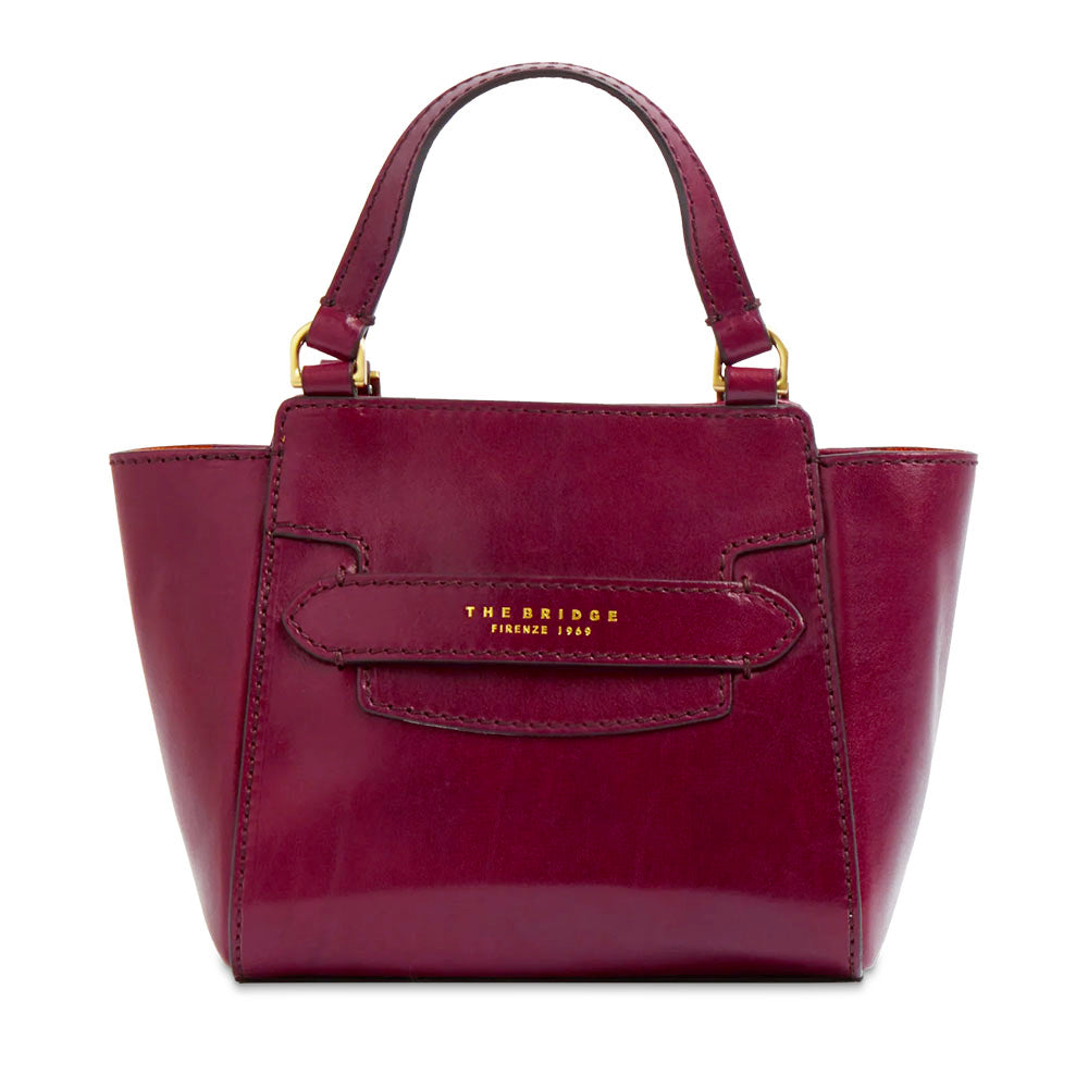 Borsa Donna a Mano THE BRIDGE linea Lucrezia in Pelle Rosso Barolo