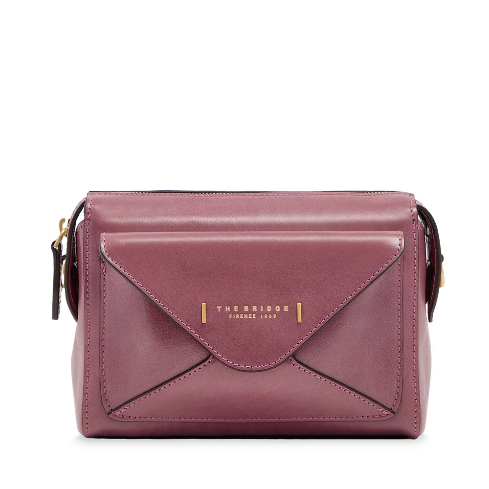 Borsa Donna a Tracolla THE BRIDGE linea Frida in Pelle Rosa Orchidea