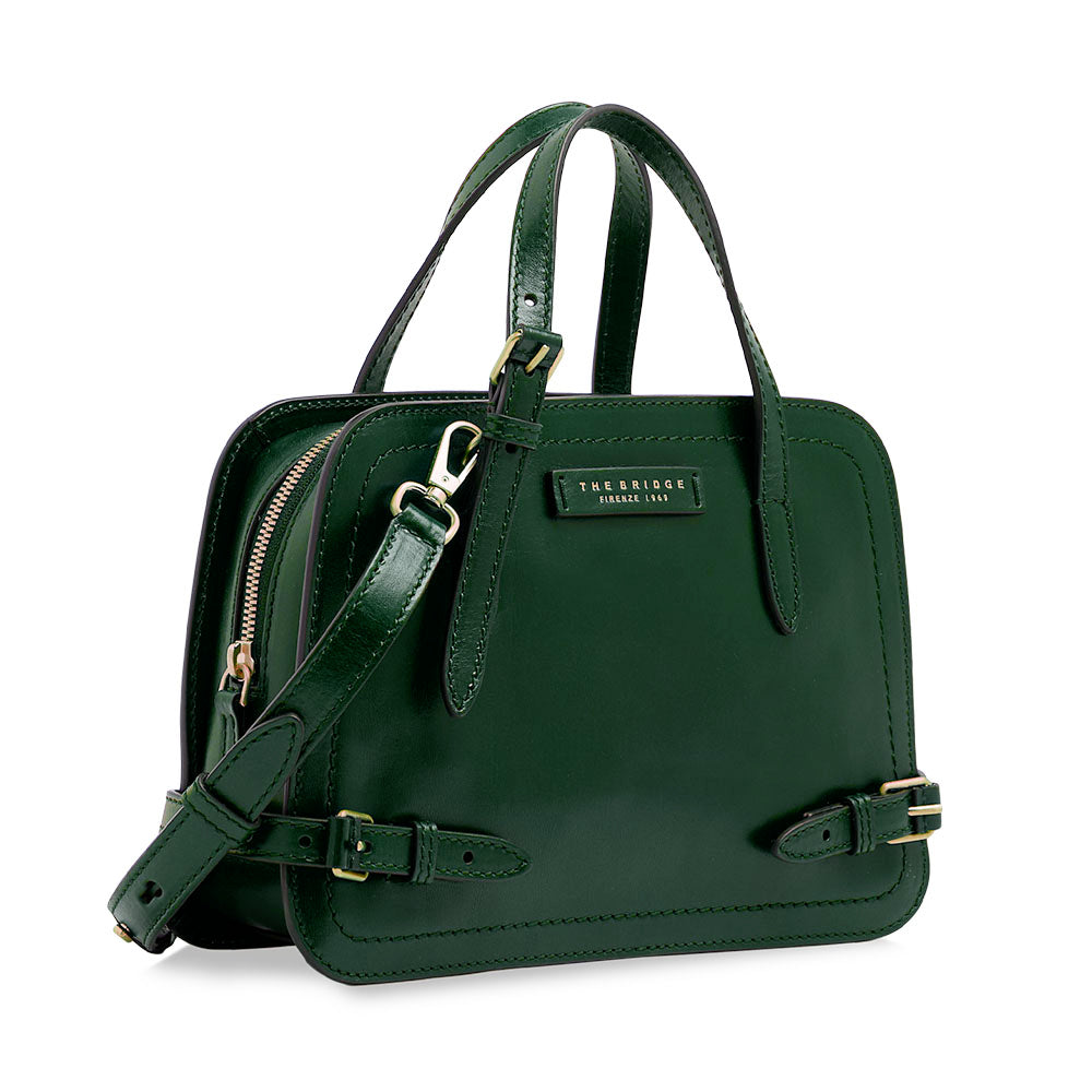 Borsa Donna a Mano THE BRIDGE linea Monica in Pelle Verde Pino