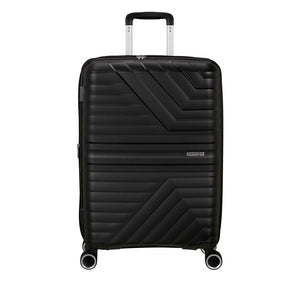 Mittelgroßer Trolley Hartschale Erweiterbar 4 Rollen AMERICAN TOURISTER Modell Flytwist in Shadow Black