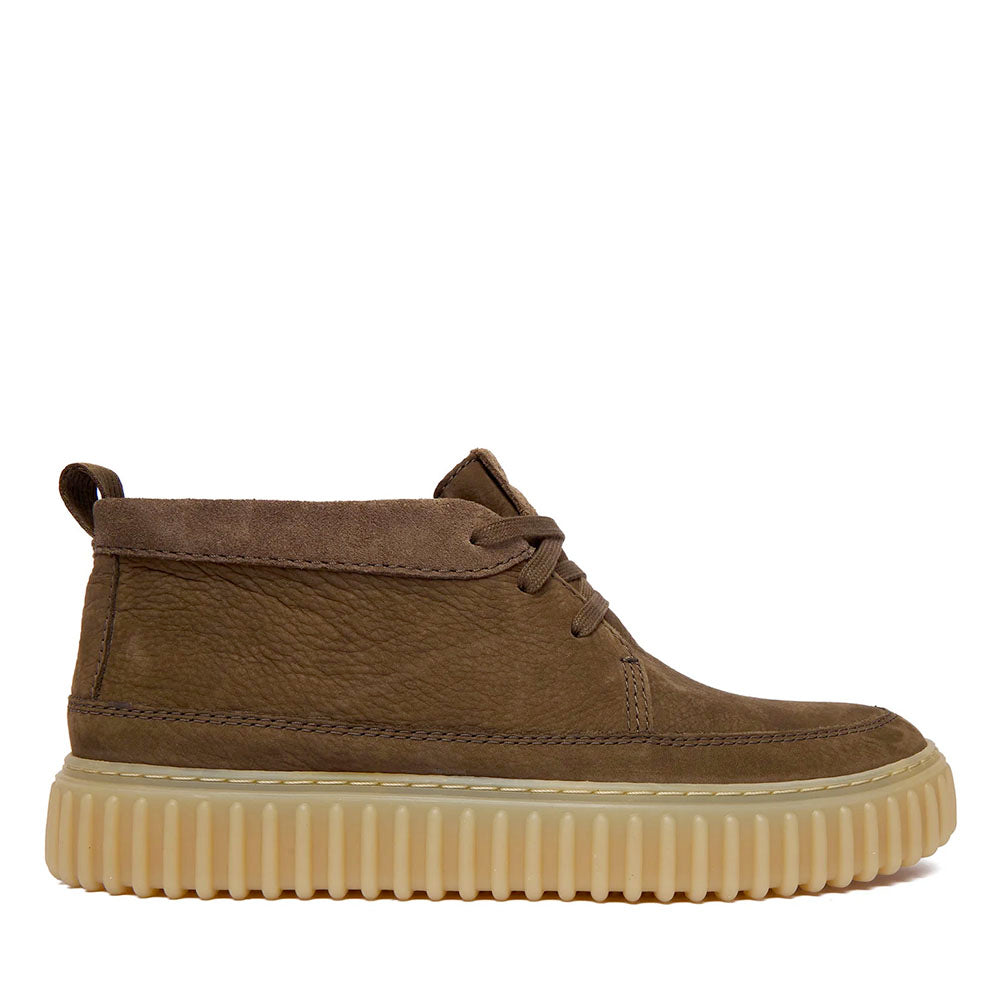 Stivaletto Uomo CLARKS linea Torhill LaceHi in Nabuck Khaki