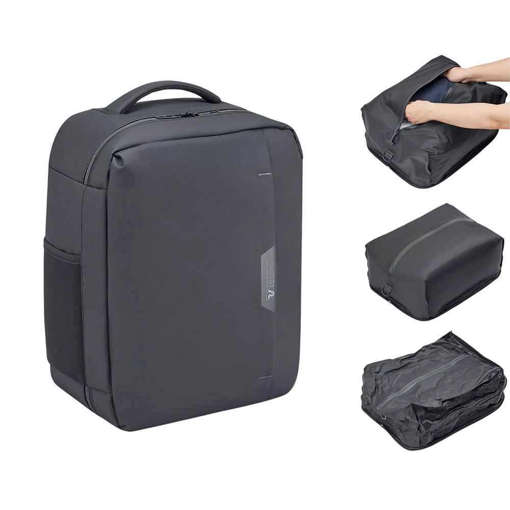 Zaino da Viaggio Underseat con Sacca Sottovuoto RONCATO linea Wanderline in Tessuto Gommato Nero