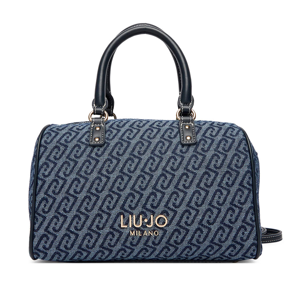 Bauletto Donna a Mano LIU JO in Tessuto Jacquard con Logo Monogram Dress Blue