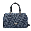Bauletto Donna a Mano LIU JO in Tessuto Jacquard con Logo Monogram Dress Blue