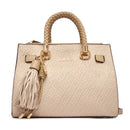 Borsa Donna a Mano LIU JO Neutro con Logo Monogram All Over