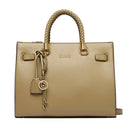 Borsa Donna a Mano Media LIU JO Better effetto Bottalato color Fango con Charm